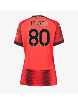 Ženski Nogometna dresi replika AC Milan Yunus Musah #80 Domači 2023-24 Kratek rokav